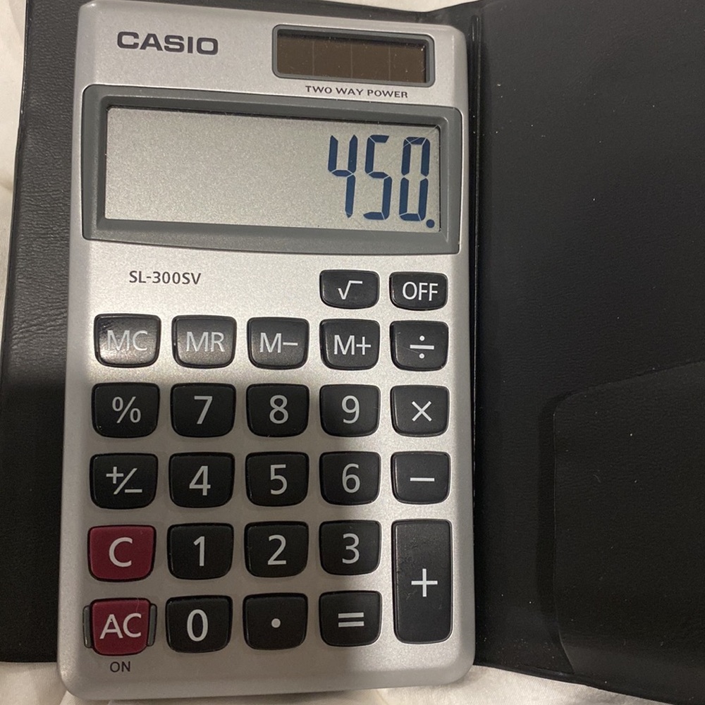 CASIO SMALL CALCULATOR WITH PLASTIC CASE - Picture 2 of 9